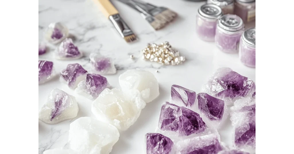 Preparing Isomalt Crystals and Marbling Fondant for Geode Cake